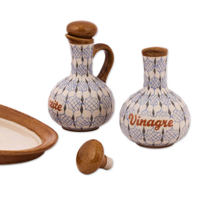 Ceramic Oil & Vinegar Cruet Set