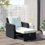 Chaise longue convertible en osier avec dossier réglable-95357009-95357010