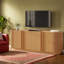Meuble télé cannelé avec rangement, meuble télé en bois aggloméré
