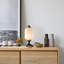 Lampe de table 1 lumière à abat-jour avec abat-jour en verre laiteux Buckminster pour chambre à coucher-133006554