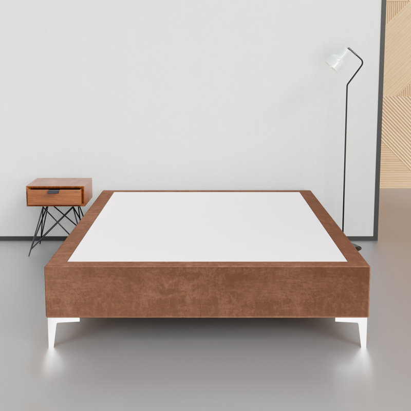 Lit en bois massif Manasvi, H 14 po x l 44 po x L 75 po, Marron