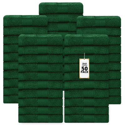Lingettes 100% coton 600 g / m² 12 x 12 pouces, absorbant doux et à séchage rapide