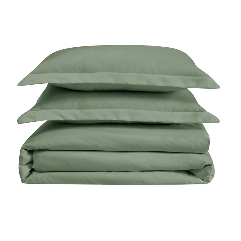 Ensemble de housse de couette en microfibre Cannon Heritage, Housse de couette grand et 2 taies décoratives, Vert