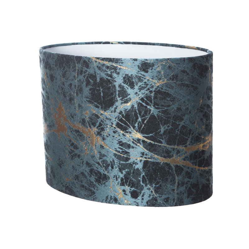 Lava Polyester Oval Lamp Shade ( Screw On ), Teal, 16cm H x 23cm W x 12cm D