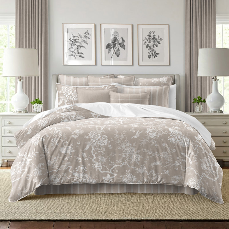 Elwood Natural Cotton Comforter Set  8 Piece, King Comforter + 7 Additional Pieces