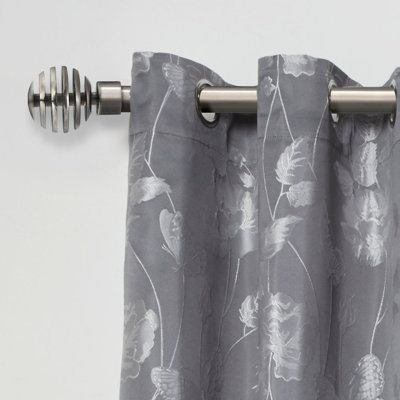 Metal Sliced Antique Brass Stainless Steel Adjustable 160cm to 300cm 2cm Single Curtain Pole