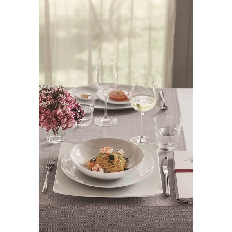 Mesh Porcelain Salad Bowl, Cream