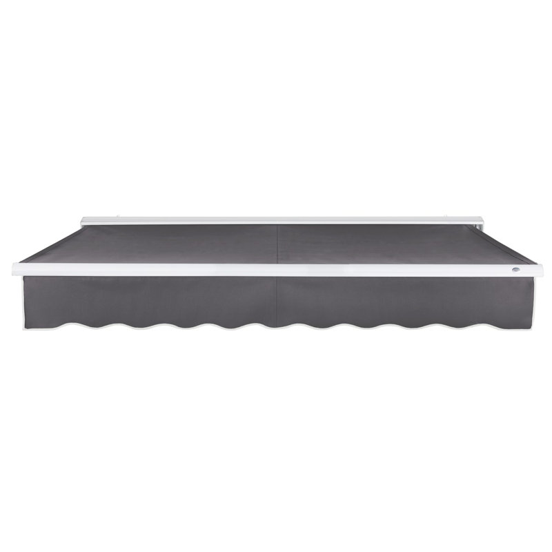 Auvent de patio rétractable avec capuchon Awntech Destin, Métal industriel, Moteur droit, H 10 po x l 120 po x P 96 po
