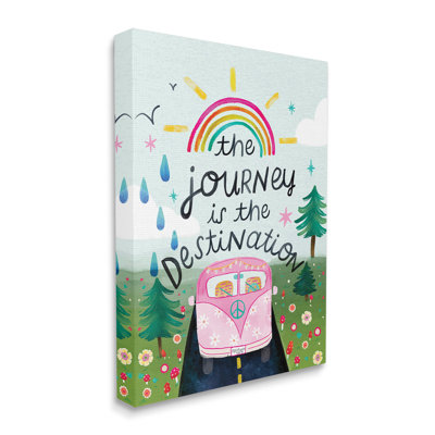 Journey Is The Destination Canvas Wall Art by Glad You're Here Co.