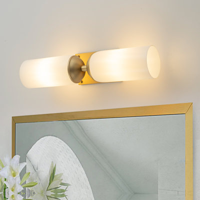 Double Glass Dimmable Armed Sconce