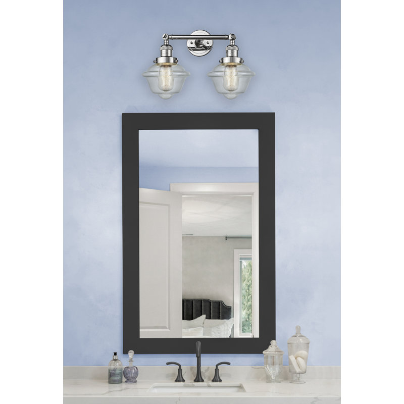 Éclairage pour salle de bain 2 lumières à intensité variable Gebhart, Ampoule DEL 6 watts Vinage, Grainé, Chrome poli