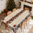 Washable Polyester Christmas Elk & Wreath Pattern Tablecloth for Christmas Decor
