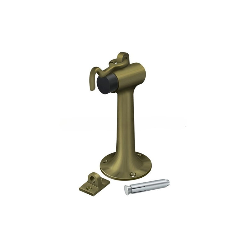 Door Stop, Antique Brass