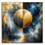  «Golden Circle Abstract 10» par Rey Klimt, art mural en verre acrylique, 12 po x 12 po