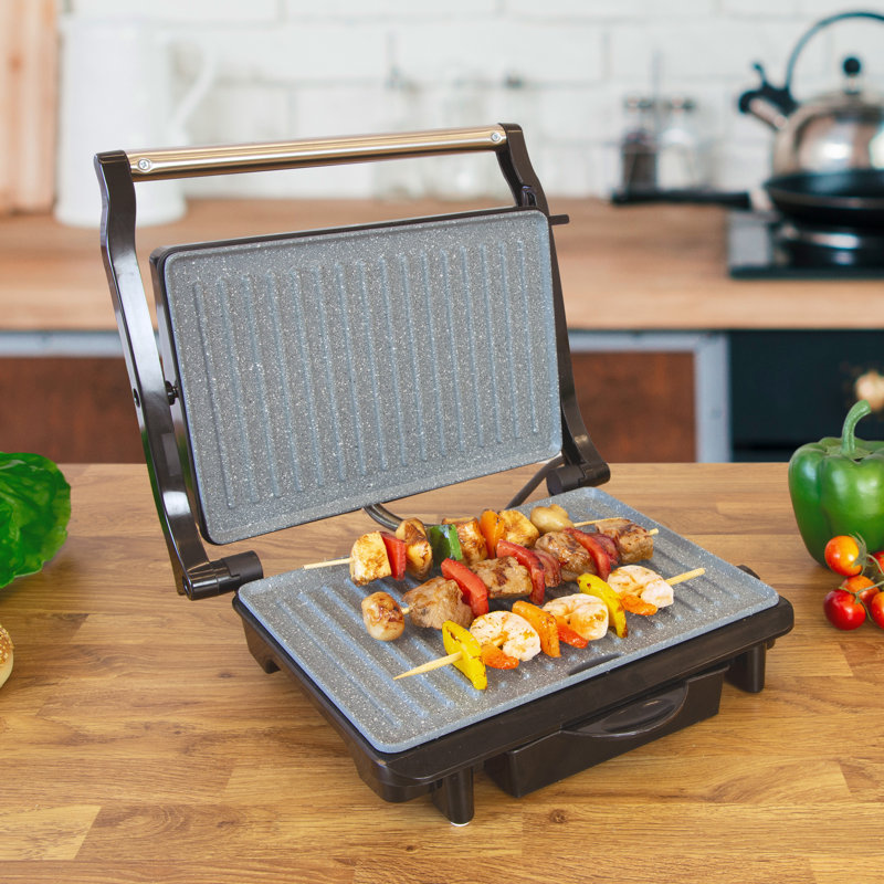 Quest 25.4cm Smokeless Non Stick Electric Grill & Panini Press with Lid