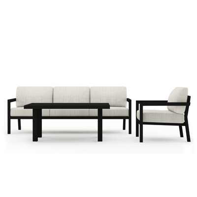 Vivant 3 Piece Sofa Seating Group with Sunbrella Cushions -  Joss & Main, 1BF5DD304BF64FB7AE8756E71B4F82D5