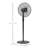 HOMCOM Floor Standing Fan With Remote Control, Oscillating, LED Screen, Stand Up Cooling Fan, Tall Pedestal Electric Fan For Bedroom, Black-95169167