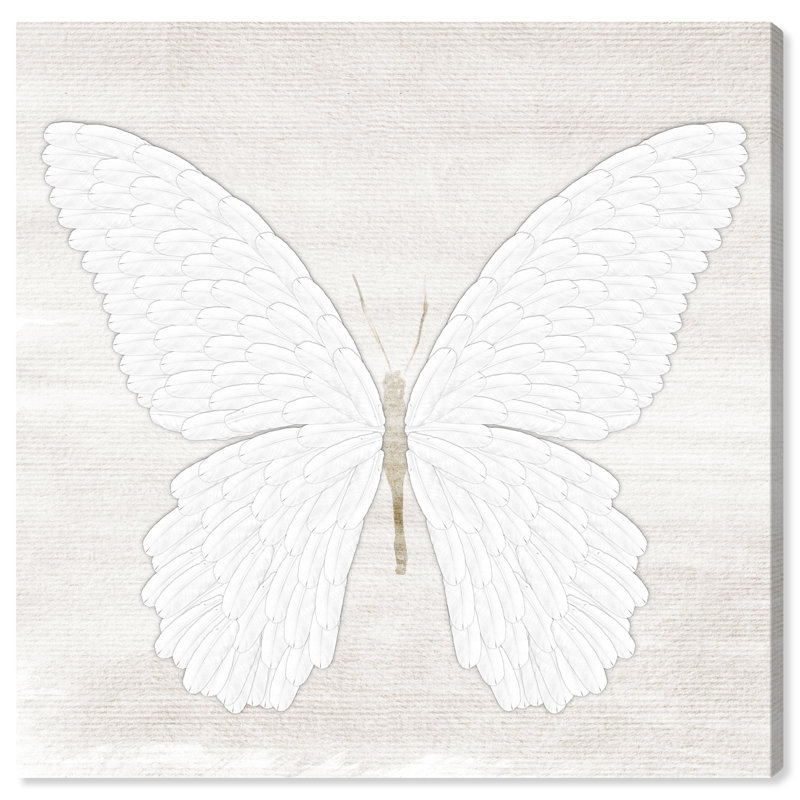 «Animals Butterfly Love Cabin / Lodge», reproduction d'art sur toile blanche, H 12 po x l 12 po x P 0,8 po