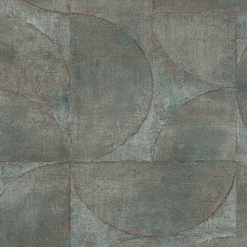 Lisbon 10.05cm x 53cm Textured Matte Wallpaper Roll, Grey/Brown