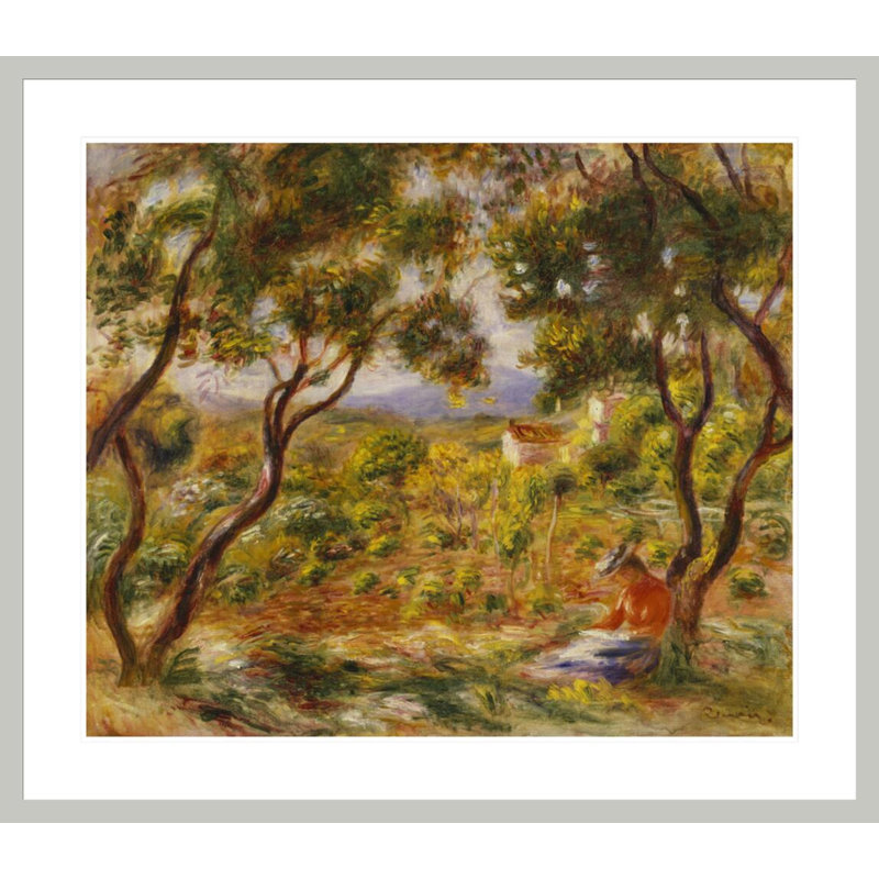 Les vignobles à Cagnes (Les Vignes à Cagnes) par Pierre-Auguste Renoir, 33,5 po H x 38,43 po L