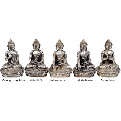 Ensemble de cinq bouddhas Dhyani