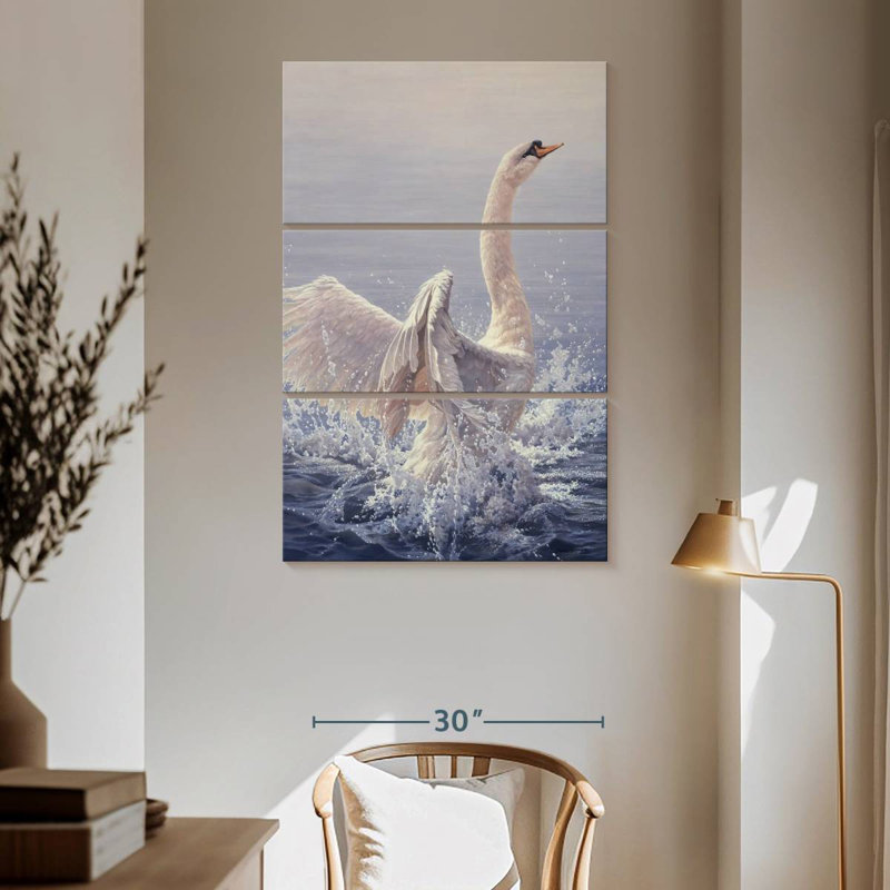 Brampt Bathing Mute Swan, 65" H x 42" W