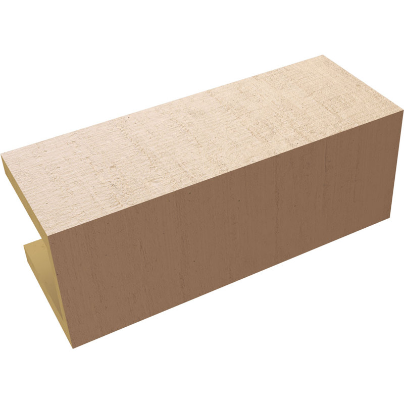 Block Block Woodgrain TimberThane Raider Tail, apprêté brun clair, H 6 po x l 16 po x P 6 po