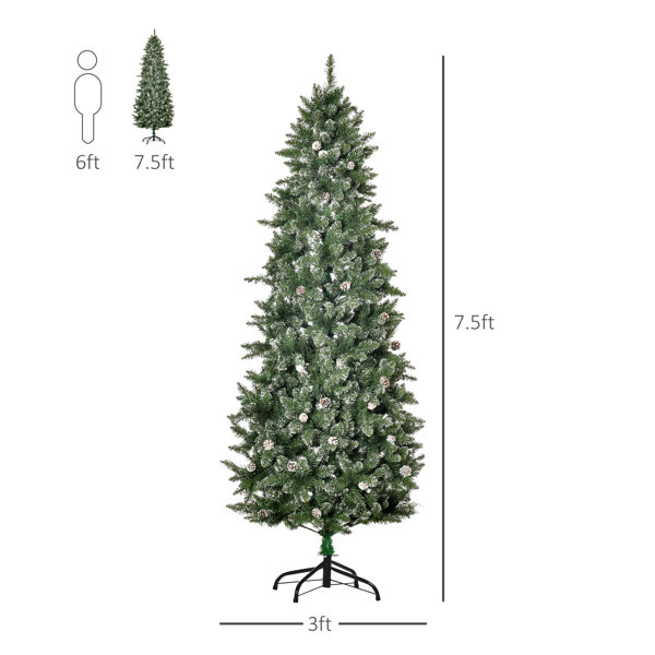 The Holiday Aisle® 7'4" H Slender Green Pine Cashmere Christmas Tree ...