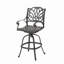 Tabouret de bar pivotant en fonte d'aluminium