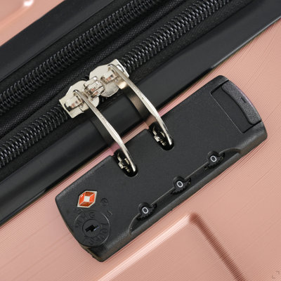 Valise rigide, valises en ABS léger et durable avec roues doubles, bagage de voyage à carreaux extensible de 28 pouces
