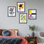 Alexander Calder Mondrian Expositions, reproduction d'art encadrée sur papier, 4 pièces-93012344-93012347