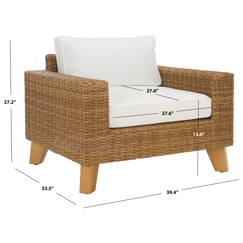 Margarita Wicker Patio Chair, Natural