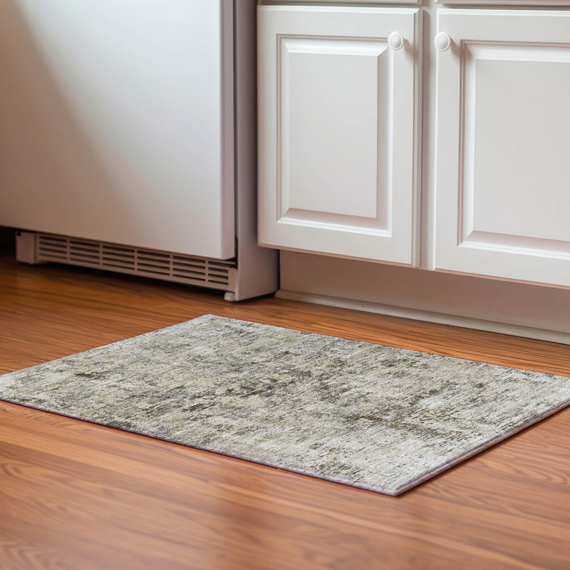Premium Machine Washable Cerrito Taupe Rug, Rectangle 1'8" x 2'6"