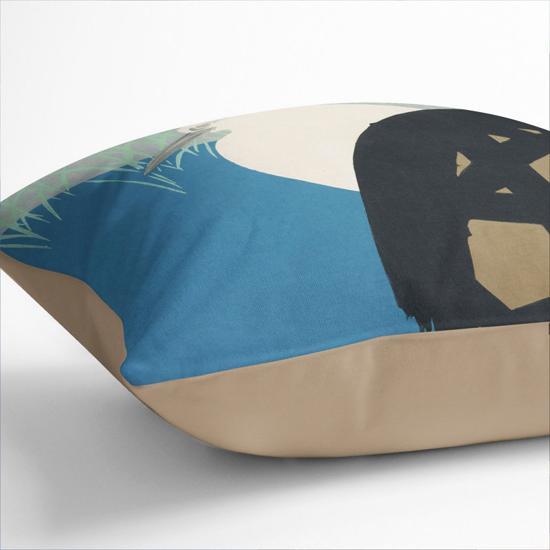 White Heron Scatter Cushion, 40cm H x 40cm W x 15cm D, Stone
