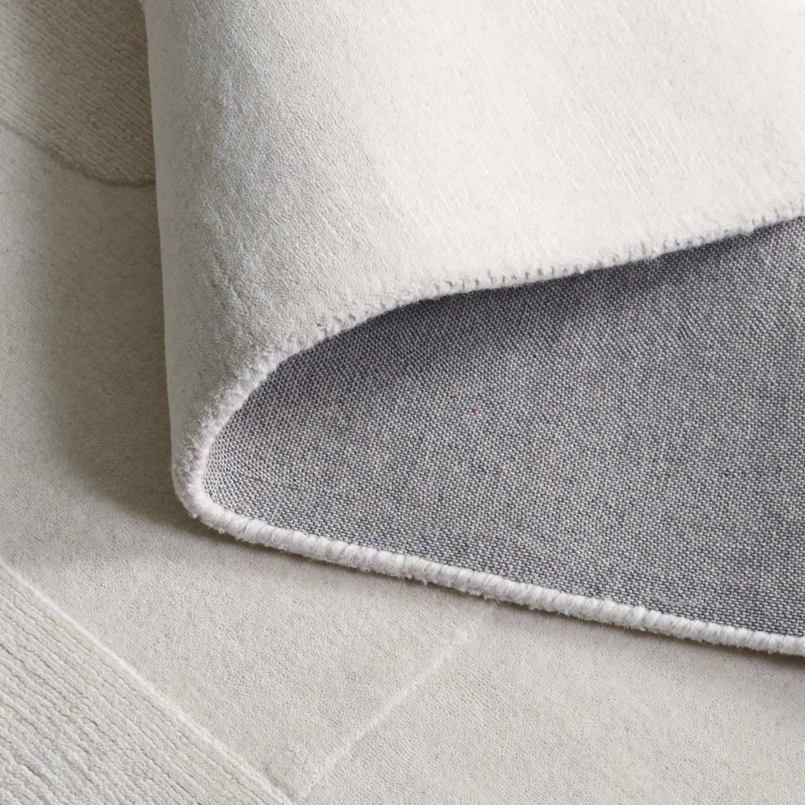 Kyrie Ivory Hand-Loomed Wool Rug, Rectangle 6' x 9'