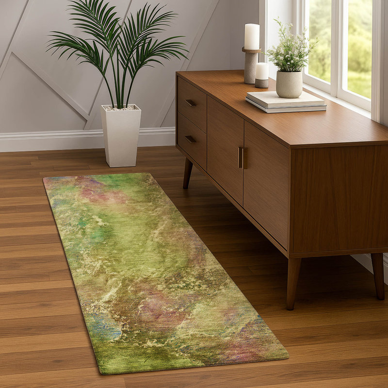 Machine Washable Indoor/Outdoor Emelia ACN2308 Abstract Rug, Runner 2'3" x 7'6"