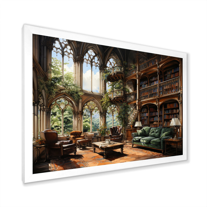 Art contemporain, bibliothèques, Haven I, H 34 po x l 44 po x P 1,5 po, Cadre simple blanc