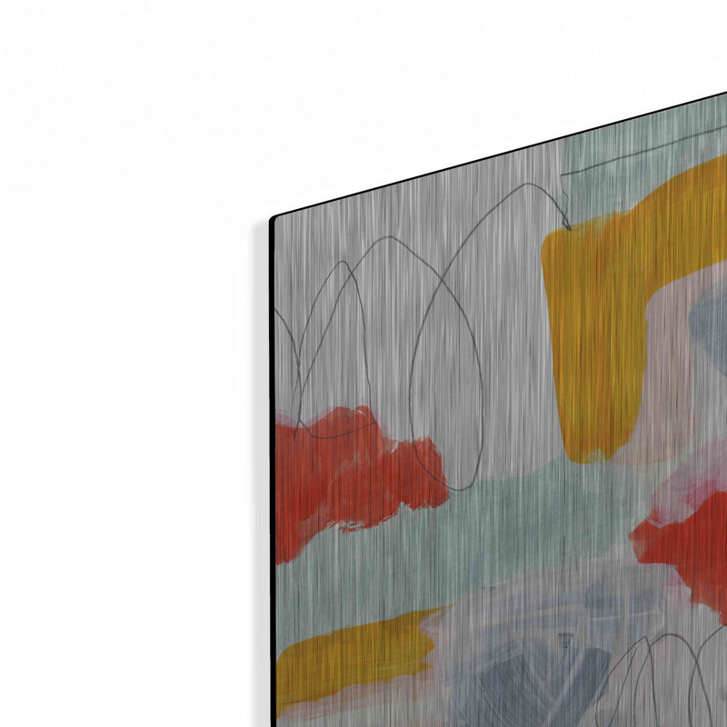 Orren Ellis, «Abstract Peinture seizième» par Iris Lehnhardt, art mural en métal, H 16 po x l 12 po