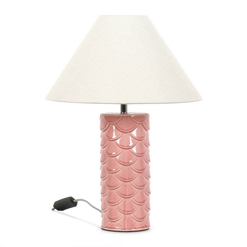 Athena Ceramic Table Lamp, Pink, Yes