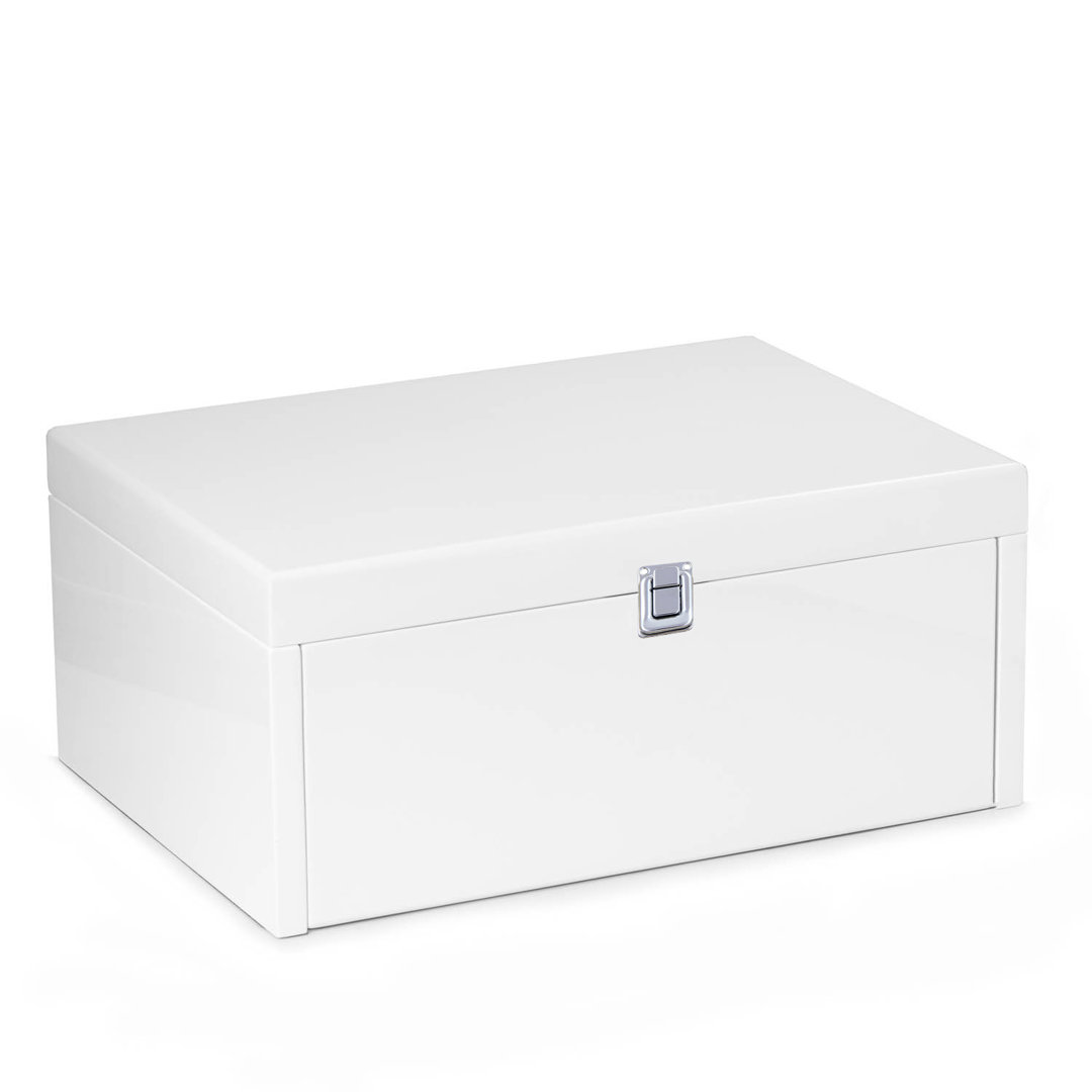 Leighton Wood Jewelry Box + Drawers Winston Porter