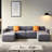 Modern Sofa Modular U Shape Sectional Fabric Sofa