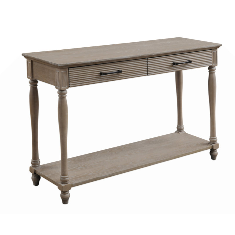 2-Drawer Sofa Table With Shelf