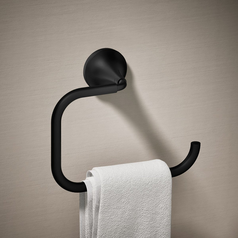 Tone Towel Ring, Matte Black