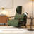 3-in-1 Convertible Green Chenille Reclining Sofa Chair | 5-Position Adjustable Sleeper Bed
