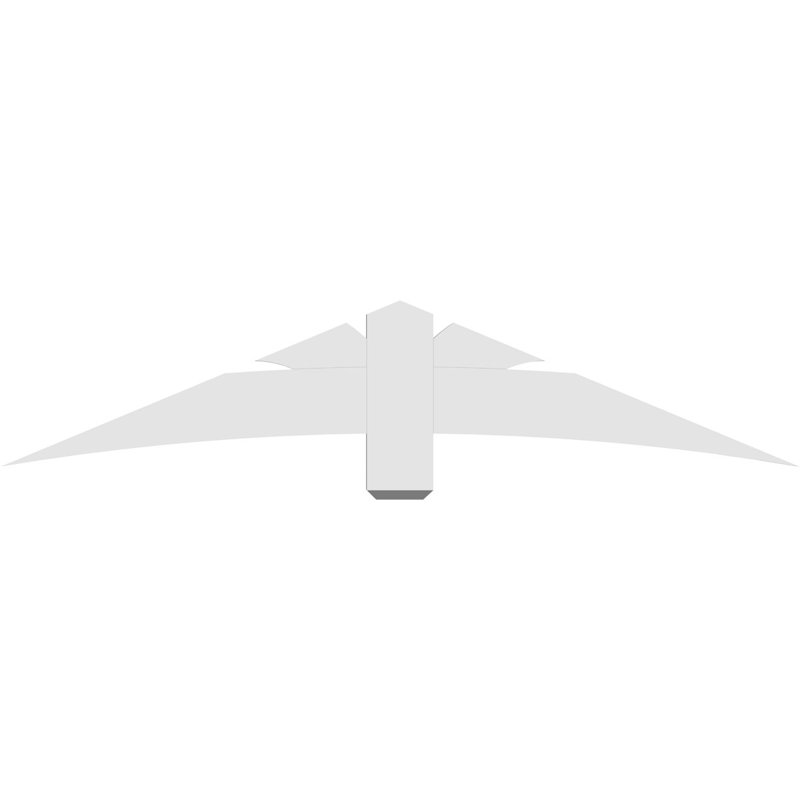 Support pour pignon Davenport, H 15 po x l 72 po (pas: 5/12), P 2 po x F 6 po, PVC