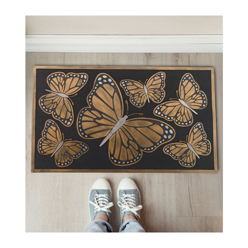 Paillasson en caoutchouc, Papillon