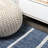 London Berber Stripe Blue/Ivory Indoor/Outdoor Rug-222765311
