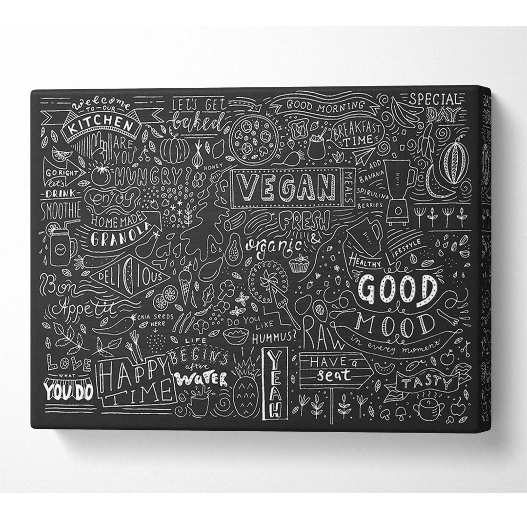 Leinwandbild Vegan Good Mood