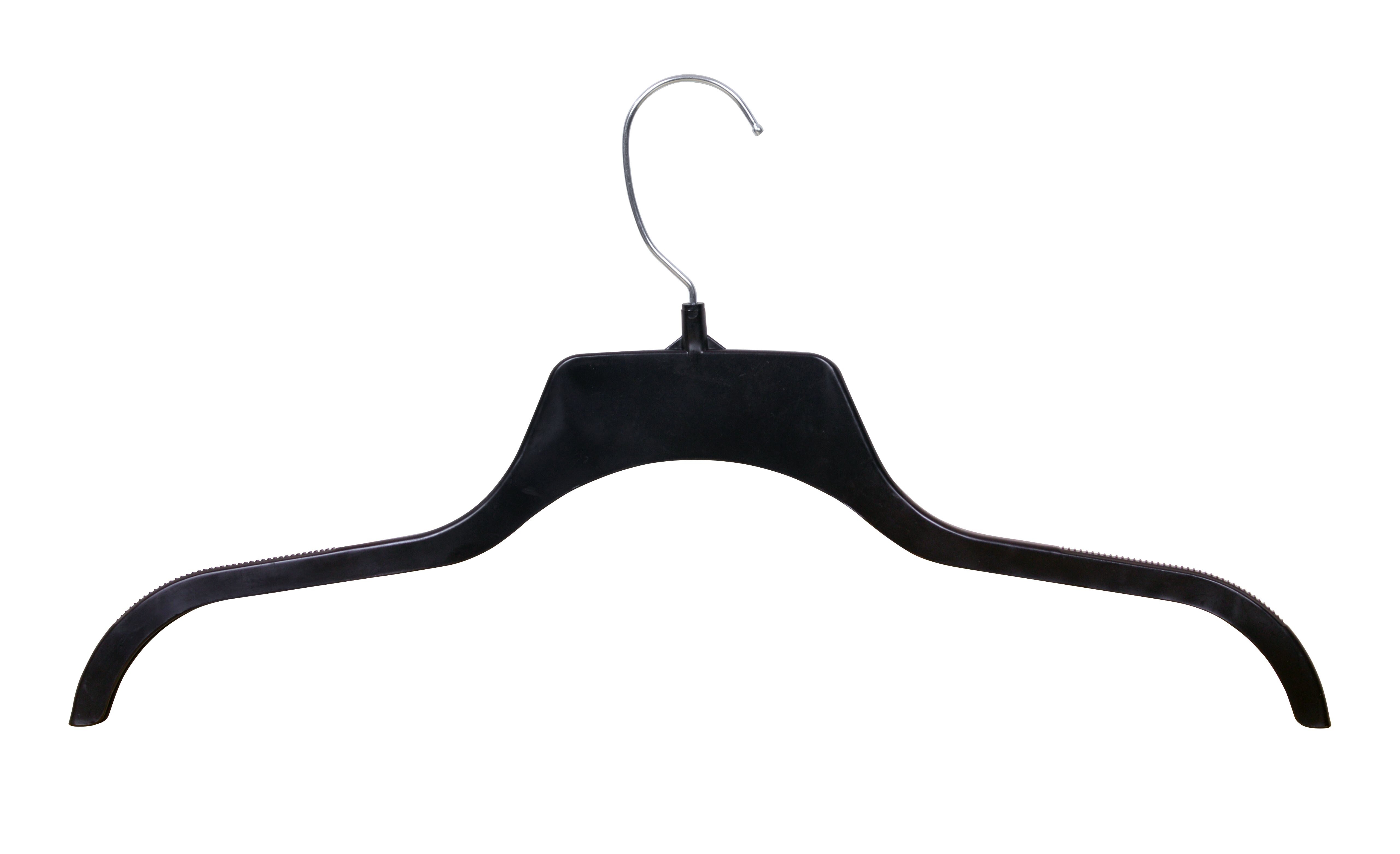 Non-Slip Velvet Clothes Hangers, 100 Pack, Black, For Both Wet and