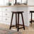 Saddle Counter Stool with Solid Wood Frame-41670278